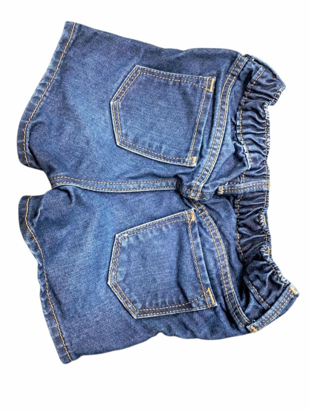 Old Navy Girls Pull-On Denim Shorts Size 3T Elastic Waist Faux Button Jean Short - Picture 2 of 5
